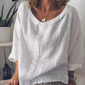 Blusa blanca de corte relajado