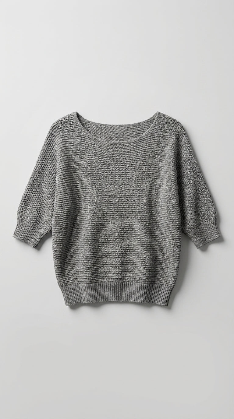 Jersey ligero gris de manga media