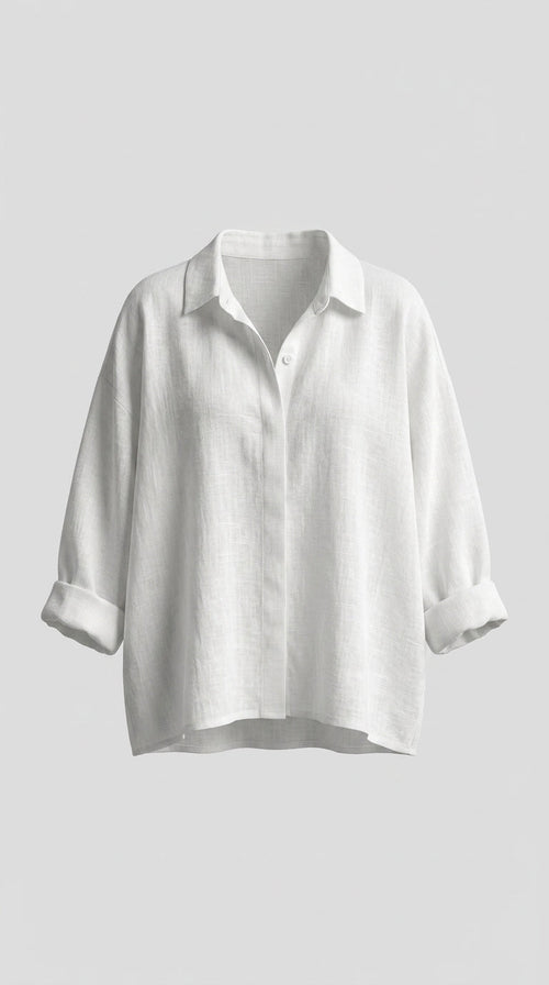 Blusa blanca de corte relajado