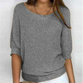 Jersey ligero gris de manga media