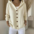 Cárdigan beige con capucha